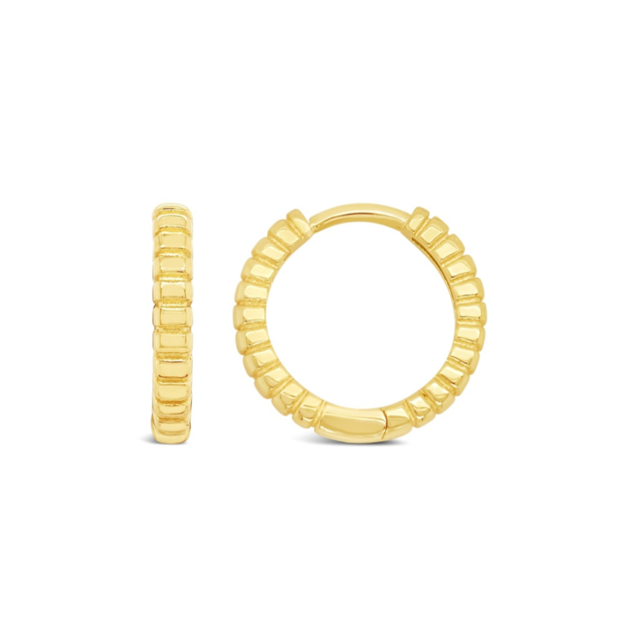Wanaka Flutted Gold Hoop Earrings