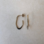 Pair of 9ct yellow gold Harleh Hoops with open-ended design