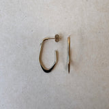Pair of 9ct yellow gold Harleh Hoops with open-ended design