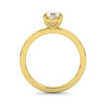 MOHSTEN JEWELLERS - Osaka Oval diamond solitaire Engagement Ring ,yellow Gold, Through Finger View