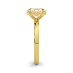 MOHSTEN JEWELLERS - Osaka Oval diamond solitaire Engagement Ring ,yellow Gold, side View