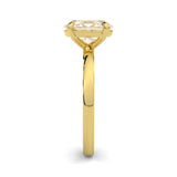 MOHSTEN JEWELLERS - Osaka Oval diamond solitaire Engagement Ring ,yellow Gold, side View