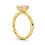 MOHSTEN JEWELLERS - Osaka Oval diamond solitaire Engagement Ring ,yellow Gold, side angle View