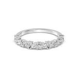 Aoraki Marquise & Round Diamond Band in 18ct White Gold, tick-tack marquise and round diamond setting