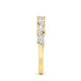 Aoraki Marquise & Round Diamond Band in 18ct yellow Gold, tick-tack marquise and round diamond setting.  Side view