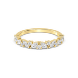 Aoraki Marquise & Round Diamond Band in 18ct White Gold, tick-tack marquise and round diamond setting