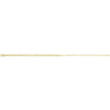 Mix Link Necklace in 14 ct gold with paperclip and curb links on white background