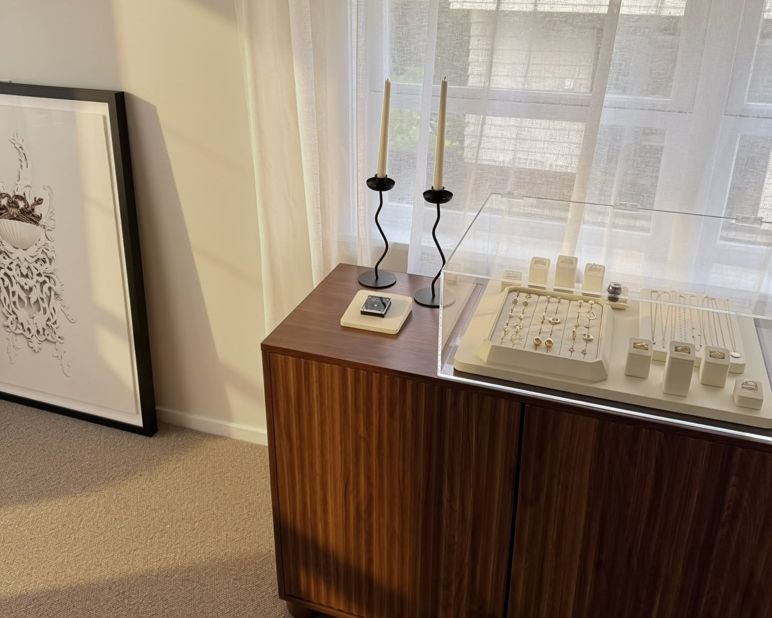 MOHSTEN studio, sideboard with jewellery display