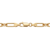 Paper link 3+1 9ct gold chain lobster clasp