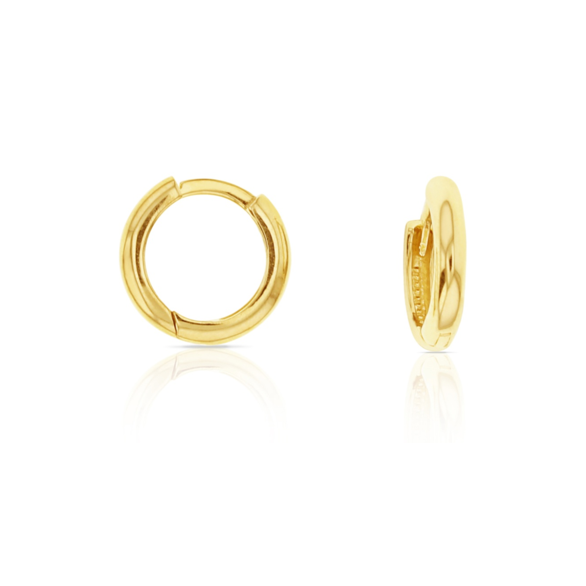 Snug fit gold hoop