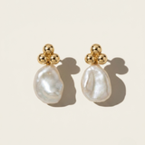 Baroque Pearl Trio Earring | Something Borrowed