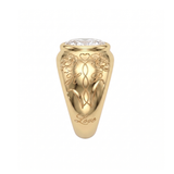 Engraved Signet Ring  | Diamond Dome