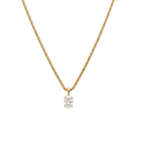 Oval Solitaire Necklace