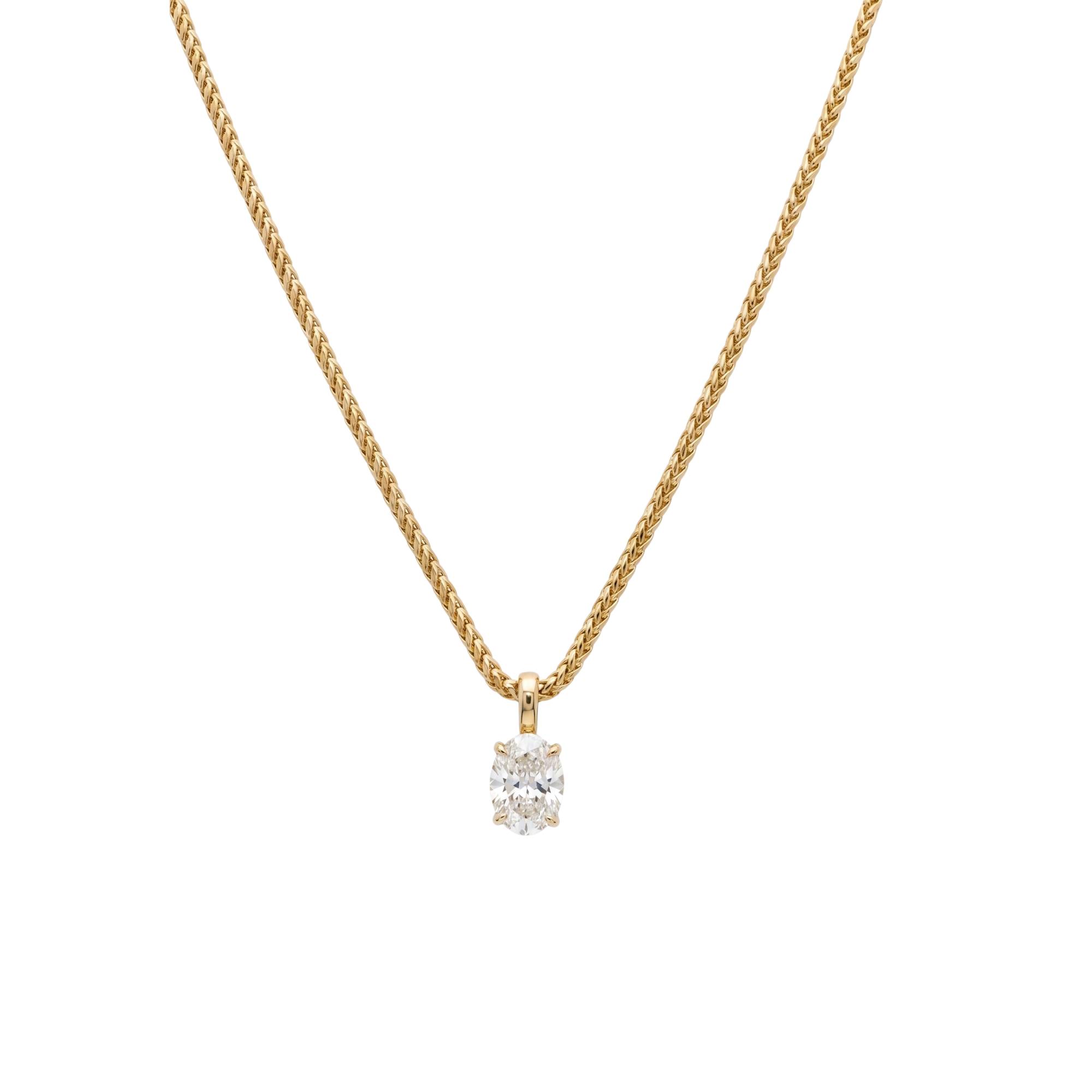 Oval Solitaire Necklace