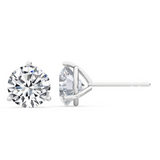 como three claw diamond earring white gold