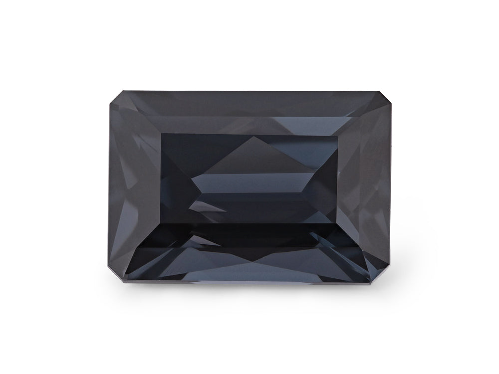 Emerald cut dark grey purple Spinel photo