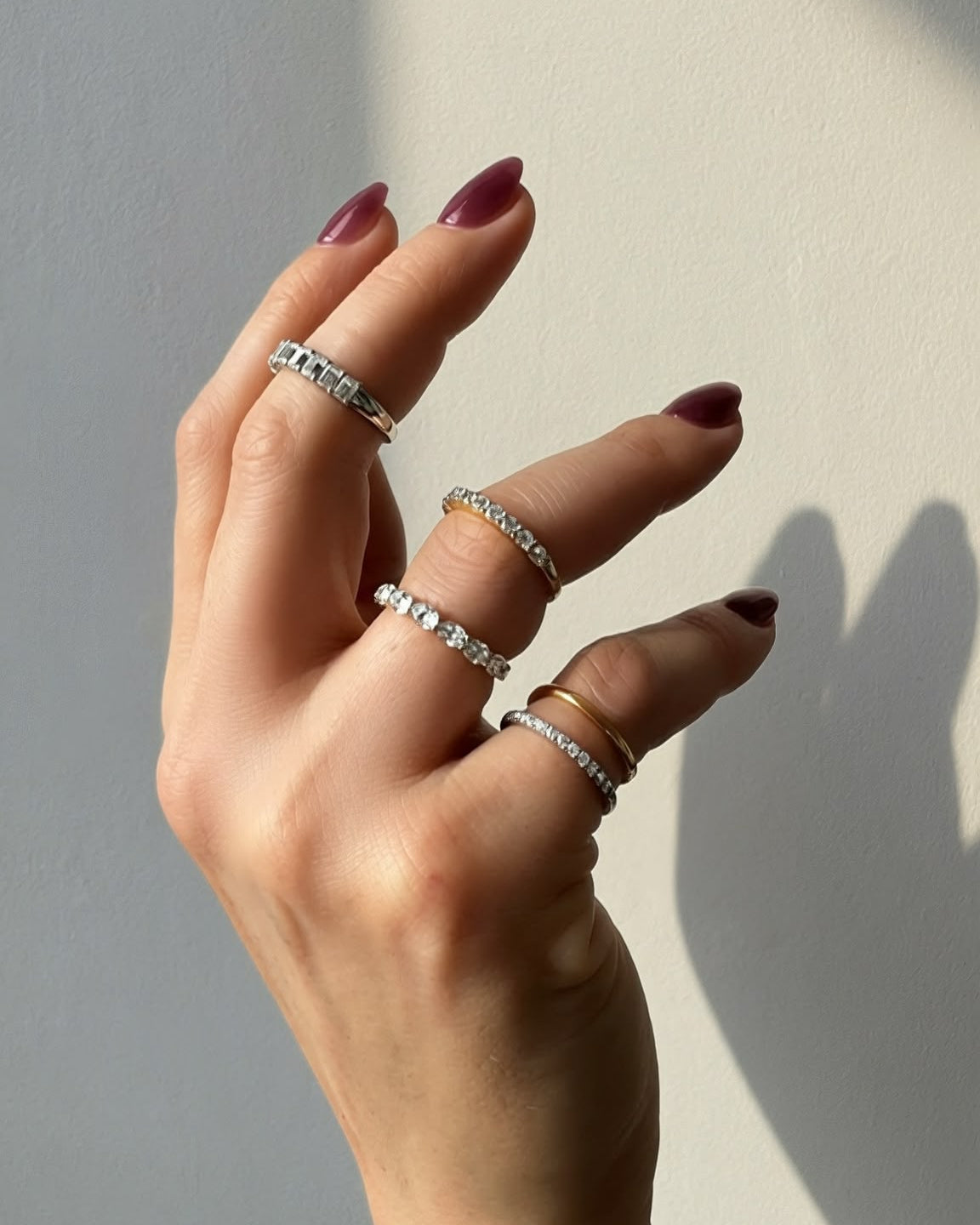 MOHSTEN model with diamond wedding rings
