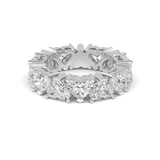 Hallasan Heart Cut Diamond Eternity Ring with approx. 7.00ctw lab-grown heart cut diamonds in an alternating double gallery setting, crafted in 18ct white gold.

