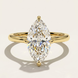 MOHSTEN Niseko marquise diamond engagement ring in 18ct yellow gold featuring a solitaire marquise cut centre stone with protective prongs