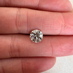 A loose 1.52ct Old European cut lab-grown diamond resting on fingers to demonstrate its scale. Sourced for bespoke custom engagement rings by MOHSTEN jewellery studio in Auckland, New Zealand.