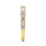 Sierra Oval Cut Diamond Band with East/West set lab-grown oval diamonds in an 18ct gold shared-claw setting, 1.80ctw total. Side View
