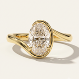 Oslo  |  Bypass Oval Diamond Engagement Ring