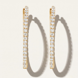 Eternity |  Round Diamond Hoop Earring