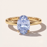 Osaka  |  Pale Blue Sapphire Oval Engagement Ring