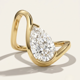 The Nile  |  Pear Diamond Ribbon Band