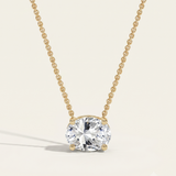 East/West Oval Solitaire Necklace