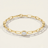 Bezel Paperclip | Diamond Bracelet