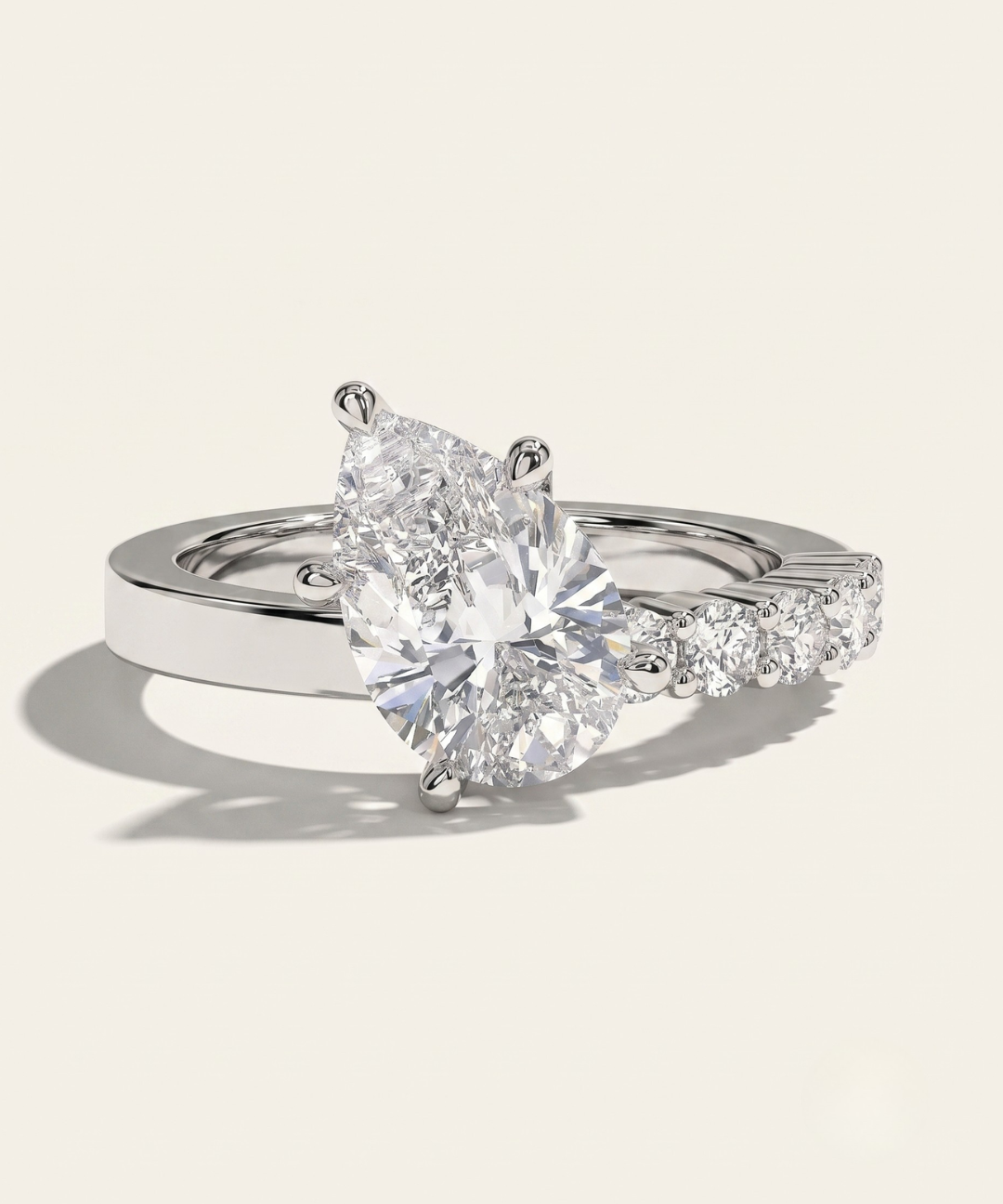Marbella  |  Asymmetric Pear Diamond Engagement Ring